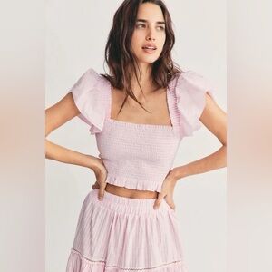 LoveShackFancy Pink Skirt Set